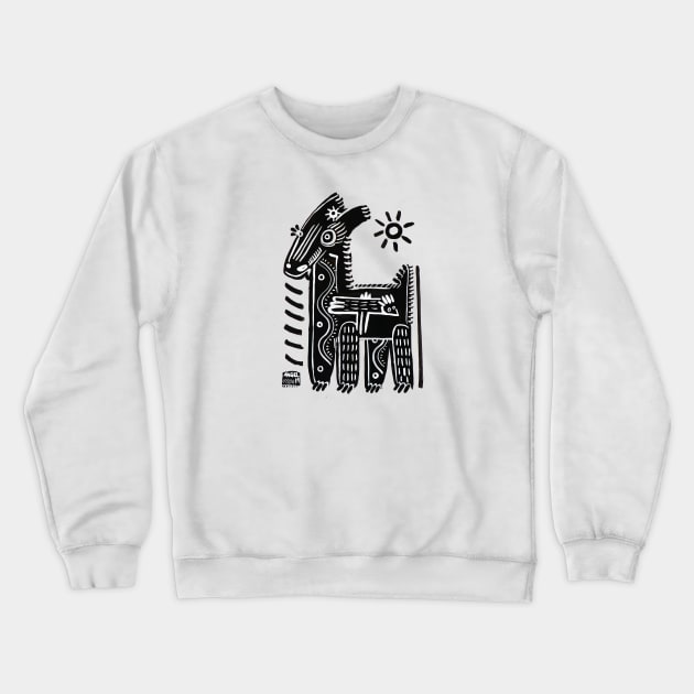 horse Crewneck Sweatshirt by Angel Rivas